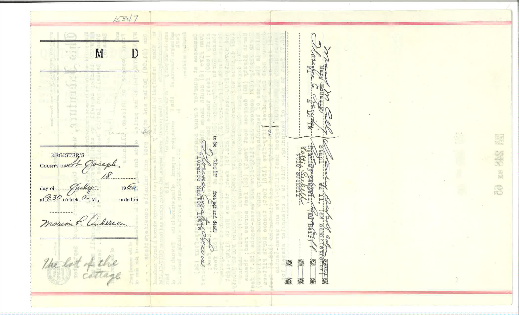 Doezema Cottage Deeds, page 4